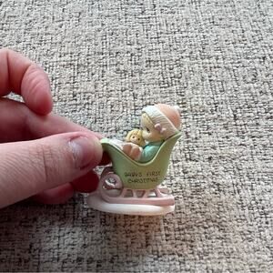 Precious Moments 1990 Baby’s First Christmas Figurine Collectible Knick Knack
